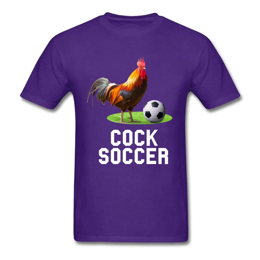 Cock Soccer Company Short Sleeve Crazy T-Shirt 100% Cotton O Neck Men's Tops Shirt Summer Tees VALENTINE DAY Free Shipping Cock Soccer purple