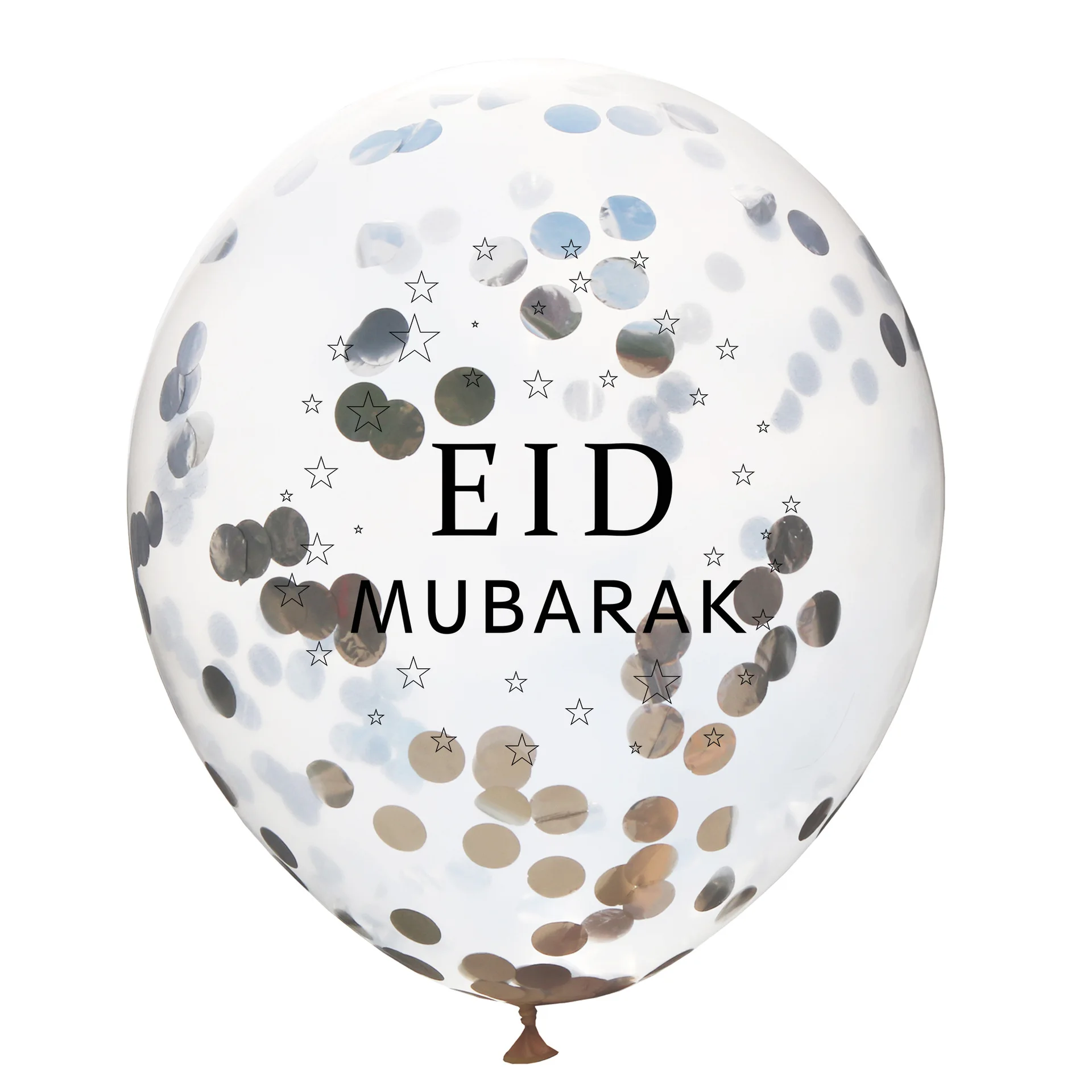 10pcs silver eid 10 шт. 12 дюймов Eid Mubarak конфетти воздушные шары Рамадан Карим баллоны исламский Рамадан и Eid украшения балон декор для вечеринки в честь Дня Рождения - Цвет: 10pcs silver eid