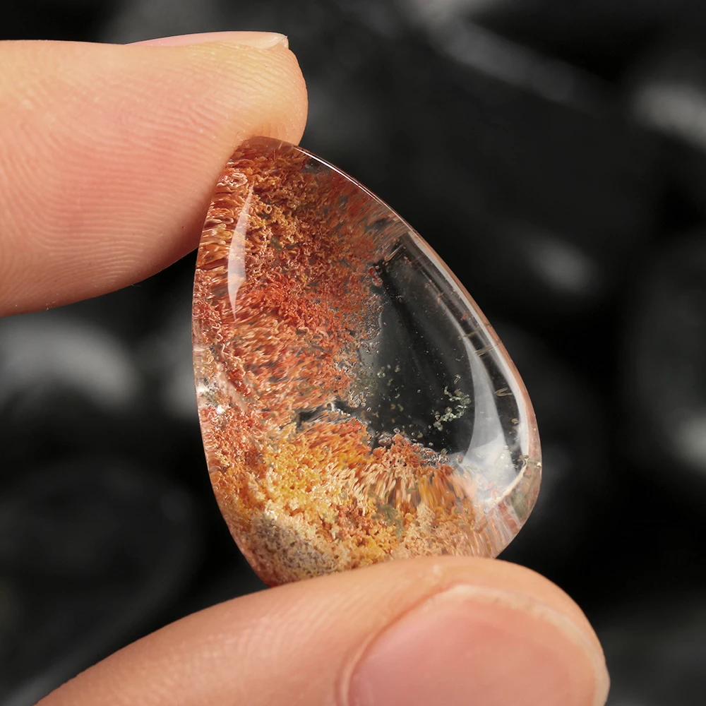 Случайный цвет 10 г красочный драгоценный камень натуральный призрак кристалл фантомный камень целебный орнамент кулон кварцевые камни