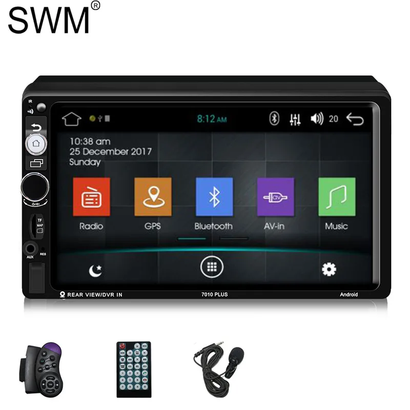 SWM 7010Plus 2din радио авто стерео Android 8,1 1G 16Gb Rds онлайн навигация Авторадио Oto Teypleri Зеркало Ссылка парктроник - Цвет: Car Radio Only