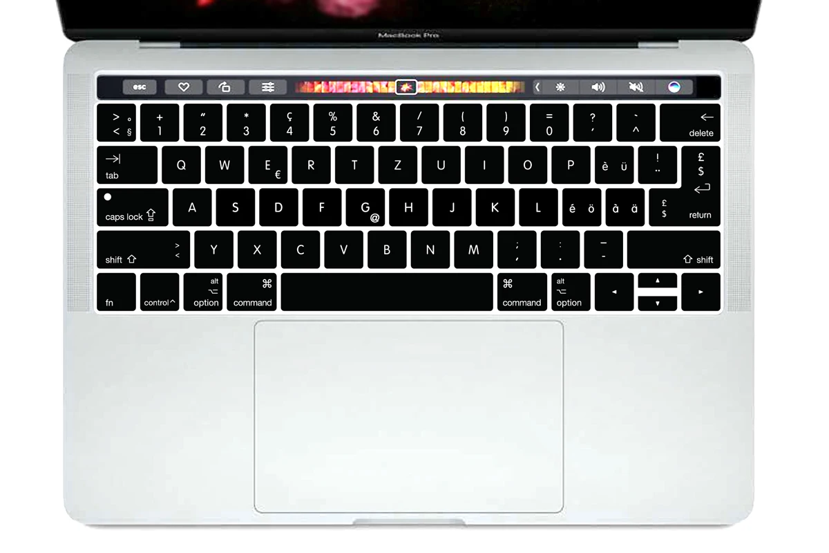 Швейцарская Силиконовая Защитная крышка клавиатуры для MacBook Pro 1" A1706 и Pro 15" A1707 с сенсорной панелью