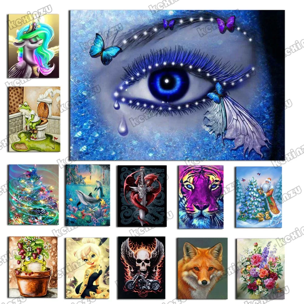 

2019 NEW 5D DIY Diamond Painting Cartoon Animal Landscape Animal Christmas Tree dp Full diamond embroidery Animal Cross stitch