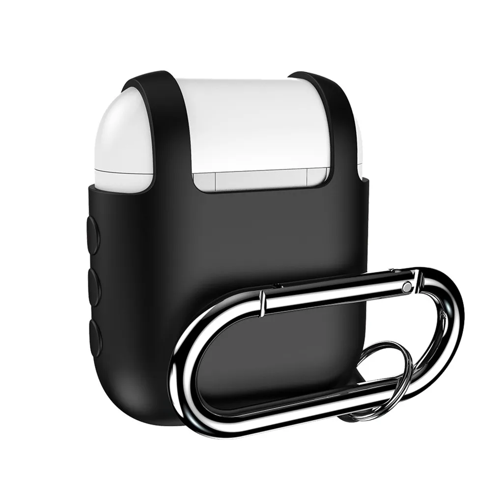 Silicone Anti-lost Protective Cover Skin Case for Apple AirPods 2 with Ear Hook Earphones Accessories Only Cases NO Earphone +
