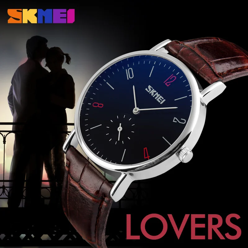 

SKMEI Brand Men Women Quartz Wristwatches Fashion Lover Watches Waterproof Casual Watch Relogio Masculino 9120#