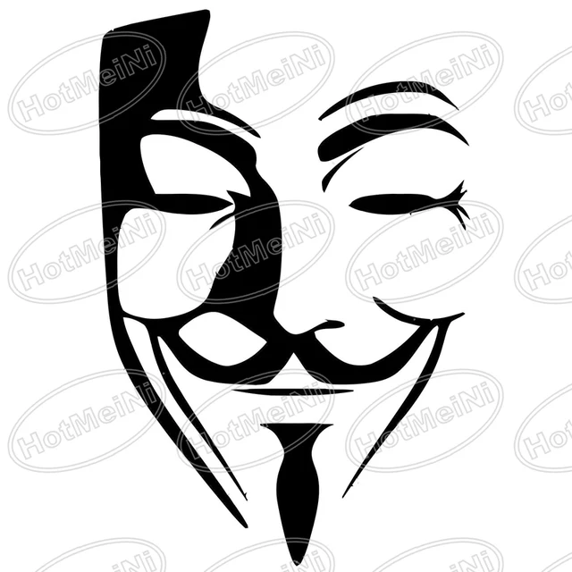anonymous mask vector image car window sticker vinyl decal funny jdm
