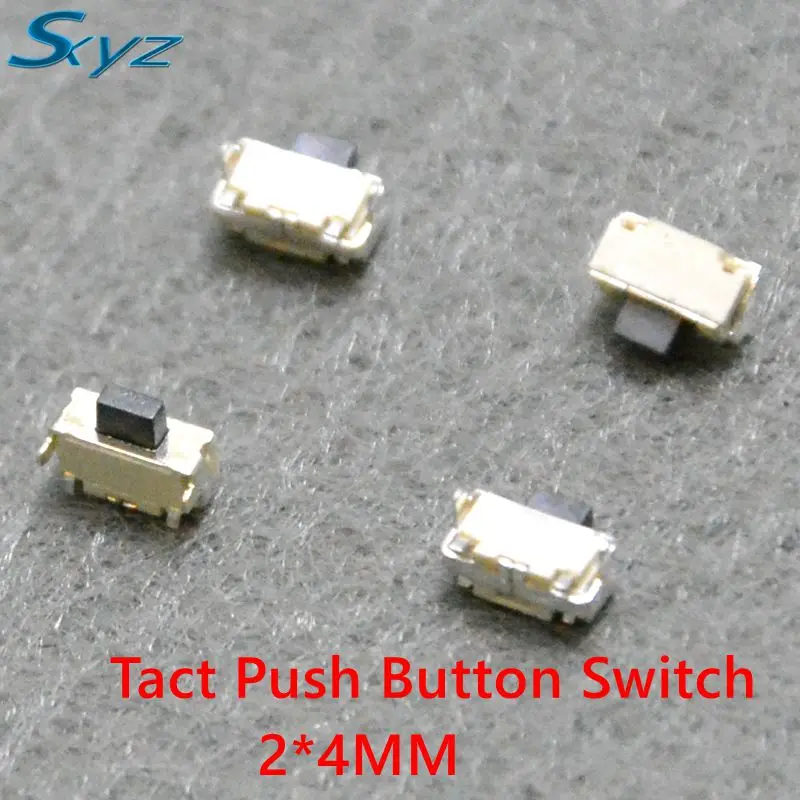 

50Pcs 2x4x3.5mm SMT SMD Tact Tactile Push Button Switch SMD Surface Mount Momentary MP3 MP4 MP5 Tablet PC power button switch