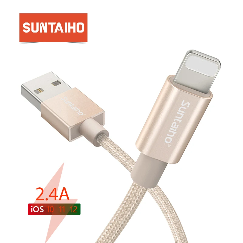 Suntaiho USB Cable For iPhone cable charger For iPhone XR XS MAX X 7 8 plus 6s Data Sync Cord Fast Charging for lightning Cable