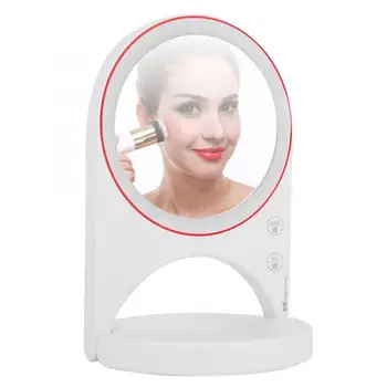 

LED Folding Makeup Mirror USB Charging Desktop Cosmetic Touch Switch Makeup Lamps