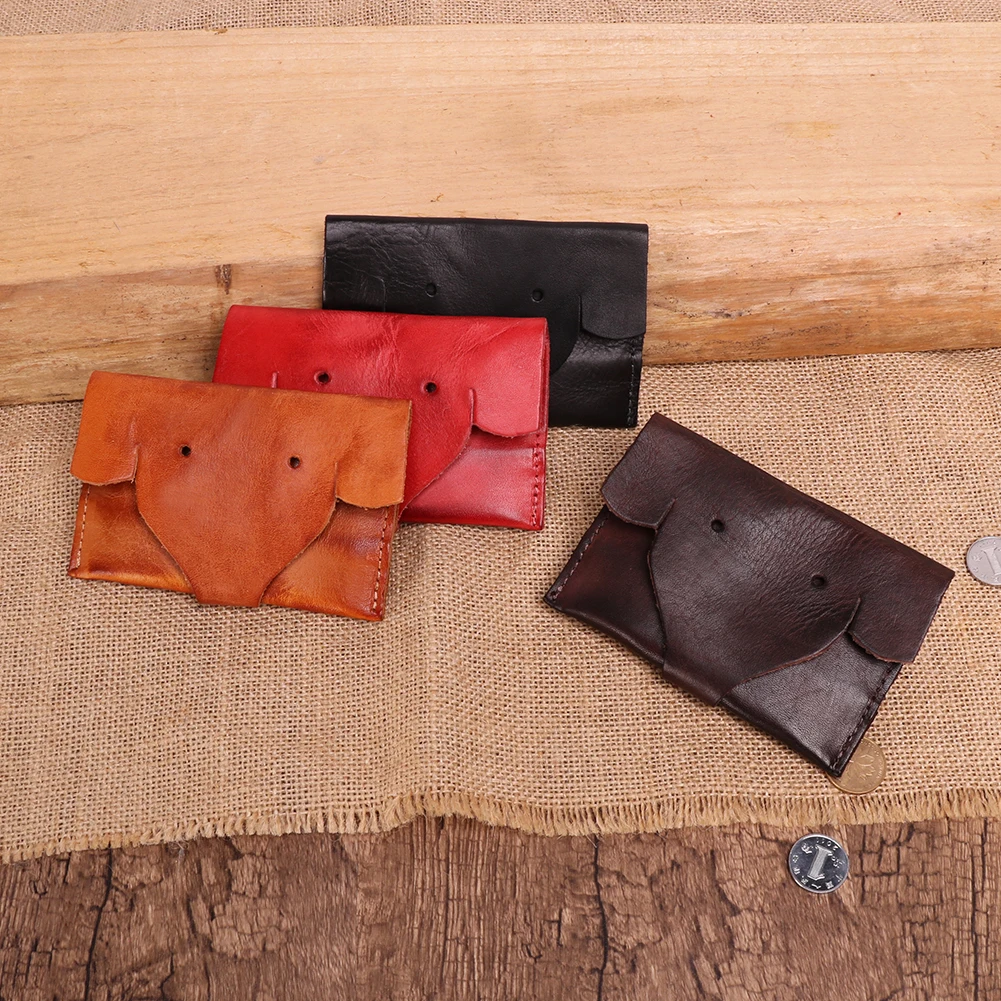 

Leather Vintage Handmade Pocket Purse Cute Cartoon Coin Purse