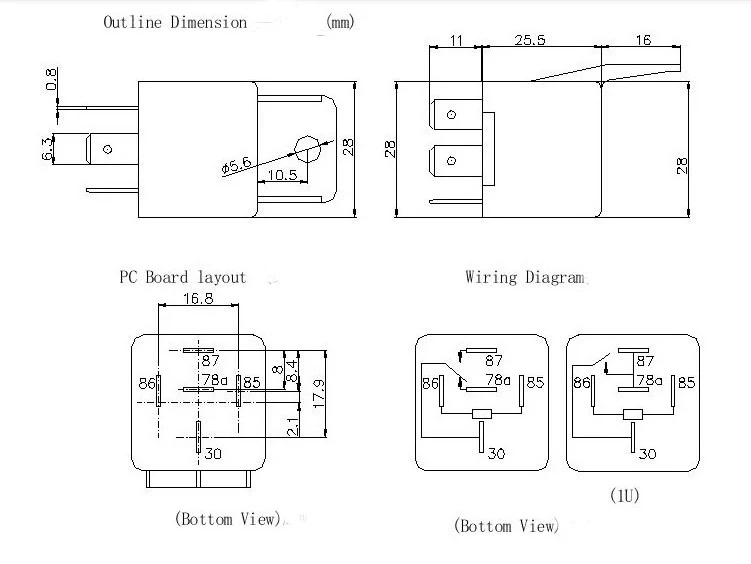 JD1912 DC 12V 24V 40A черный реле 4 PIN прочный автомобильный Грузовик Лодка реле замыкающий контакт реле