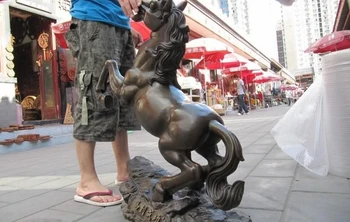 

35 China Palace Pure Bronze Copper Refined Feng Shui Lucky Dart Horse Art Statue