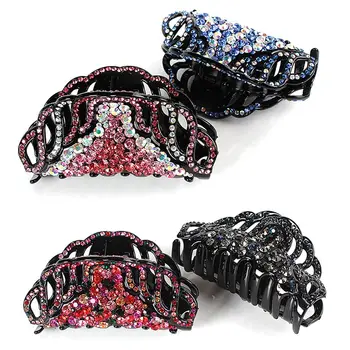 

Rhinestone Simple Hairpin Hand-made Grab Clip Resistant to Falling Bath Hair Grab Chucks Caws Ponytail Card Braider Accessories