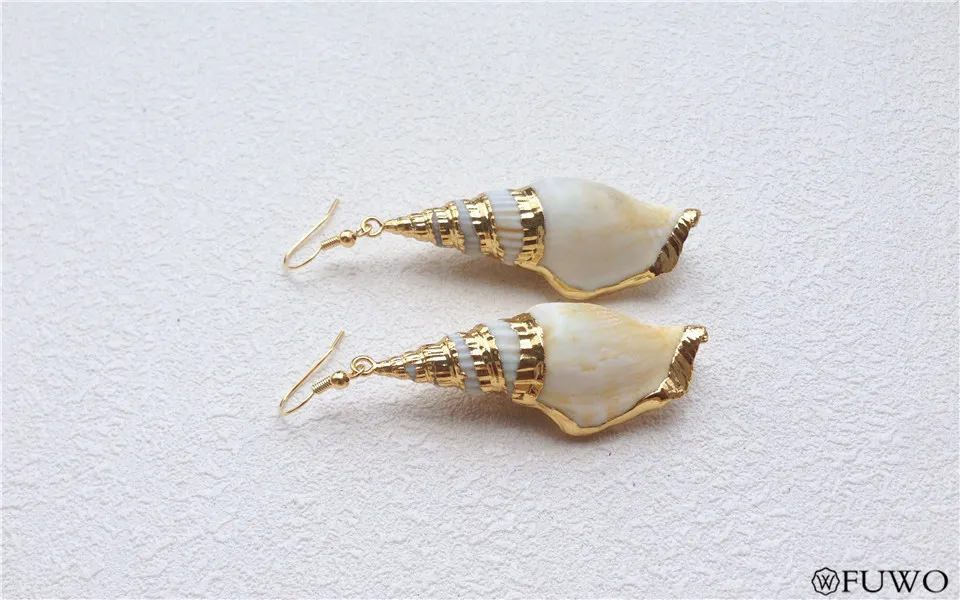 Conch Shell Dangle Earrings 8