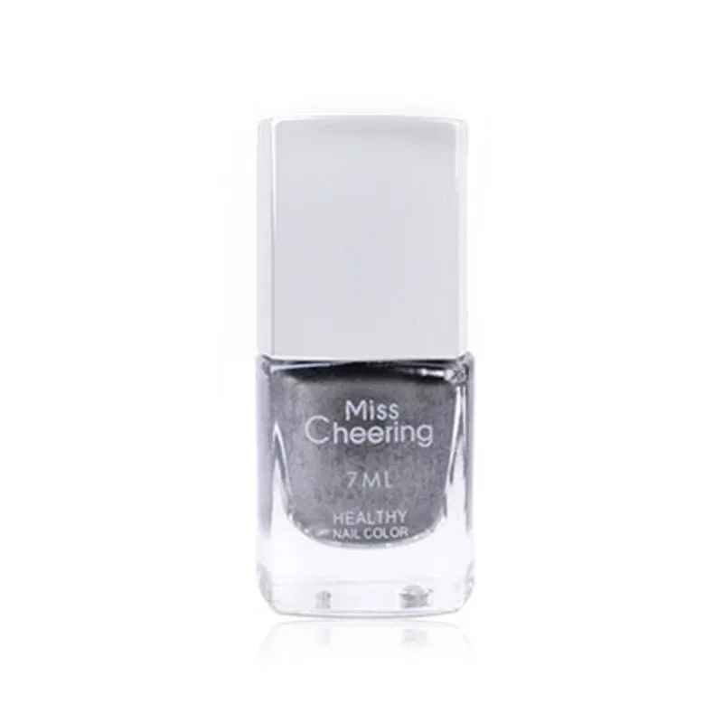 Металлический лак для ногтей 7 мл серебристый nagellak зеркальный хромированный