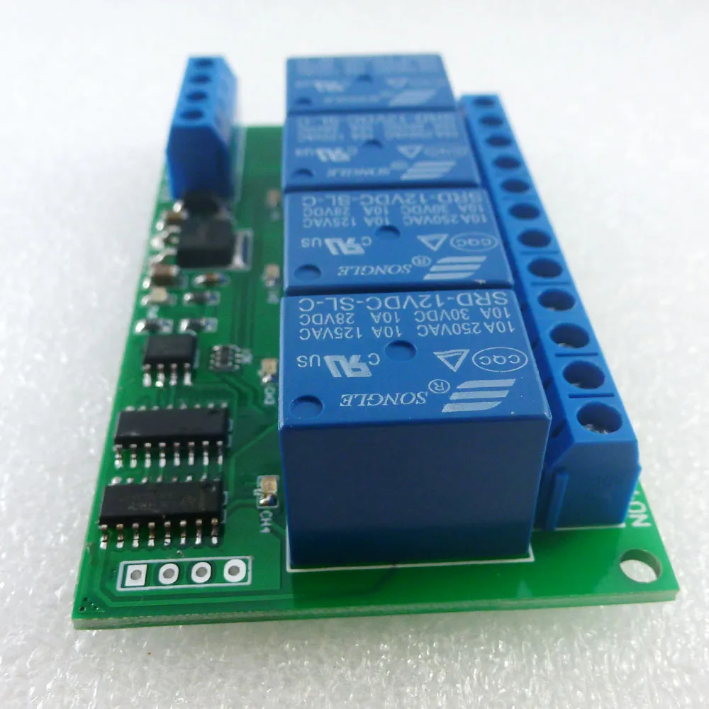 CE040 4 канала DC 12 В RS485 релейный модуль Modbus RTU& AT команда дистанционное управление переключатель для PLC PTZ камера Мониторинг безопасности