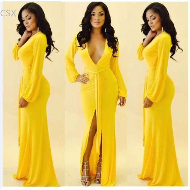 canary yellow maxi dress