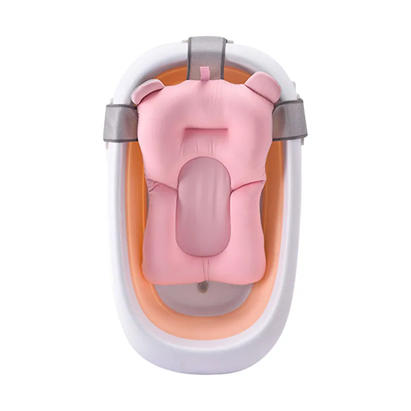 buy Foldable Newborn Baby Bath Tub Baby Float Bath Mat Seat Anti skid Bathing Bed Pad New Fashion Arrival Interesting For Everyone