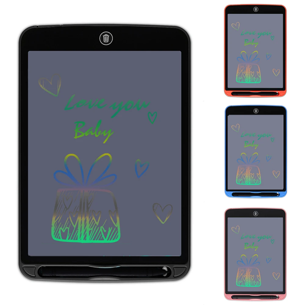 12 дюймов Красочный ЖК-экран для записи планшета блокнот цифровой планшет для рисования блокнот для рукописного ввода электронный блокнот для сообщений для детей подарок