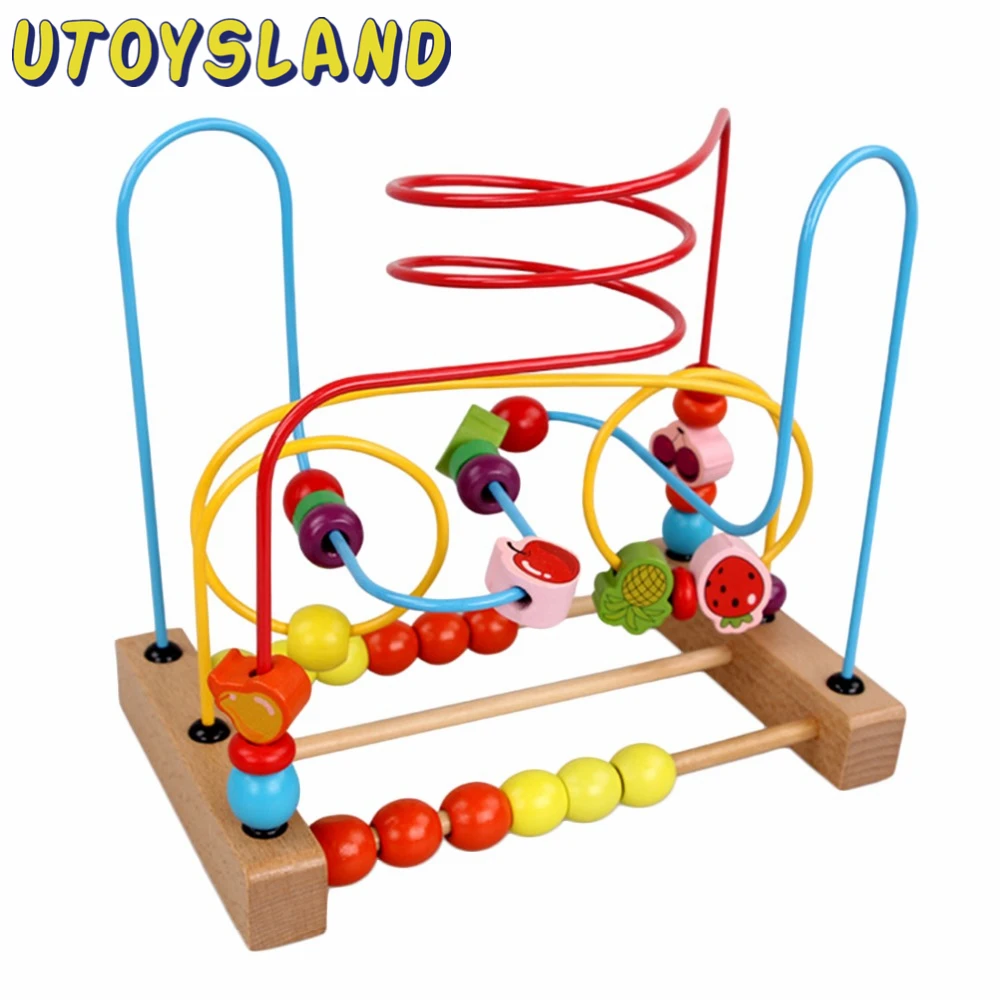 UTOYSLAND Free shipping Counting Fruit Bead Wire Maze