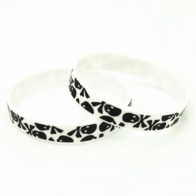 3PCS New Casual Skull Silicone Wristband 3 Colors Sports Rubber Bracelets&Bangles Hiphop Skeleton Charm Armbands Gifts SH272 6