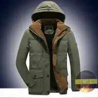 -30 度 AFS ジープ冬パーカー男性 veste オム-厚みの熱フリースの男性のジャケット冬の雪のコート男性ウインドブレーカー 6XL