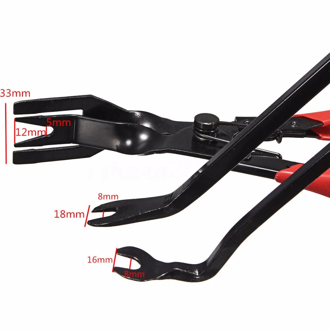 DWZ 3pcs Car Door Trim Rivets Clips Pliers & Fastener Remover Puller Tool Kit