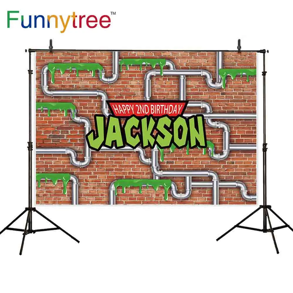 Фон для фотосъемки Funnytree с изображением красного кирпича интерфейса игры