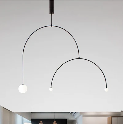

Italy simple personality semicircle branch chandelier North European art restaurant engineering Hotel Villa Chandelier