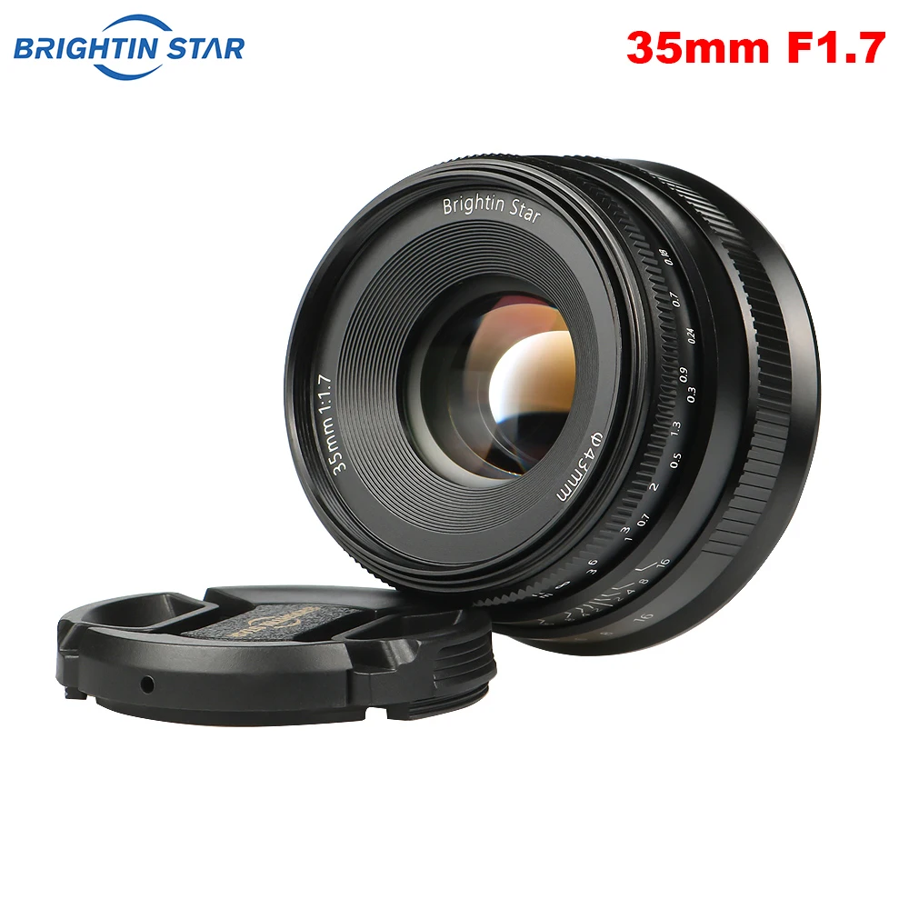 Объектив brighin Star 35 мм F1.7 с большой диафрагмой ручной фокусирующий объектив для Sony