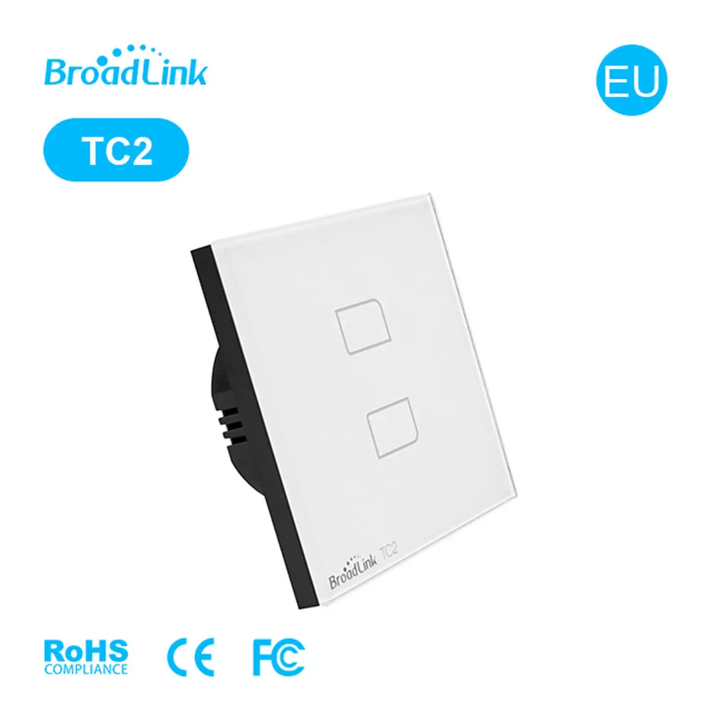 Broadlink TC2 стандарт ЕС 433 МГц умный дом RF сенсорный выключатель света 2 банды 220 В дистанционное управление настенный сенсорный переключатель панель