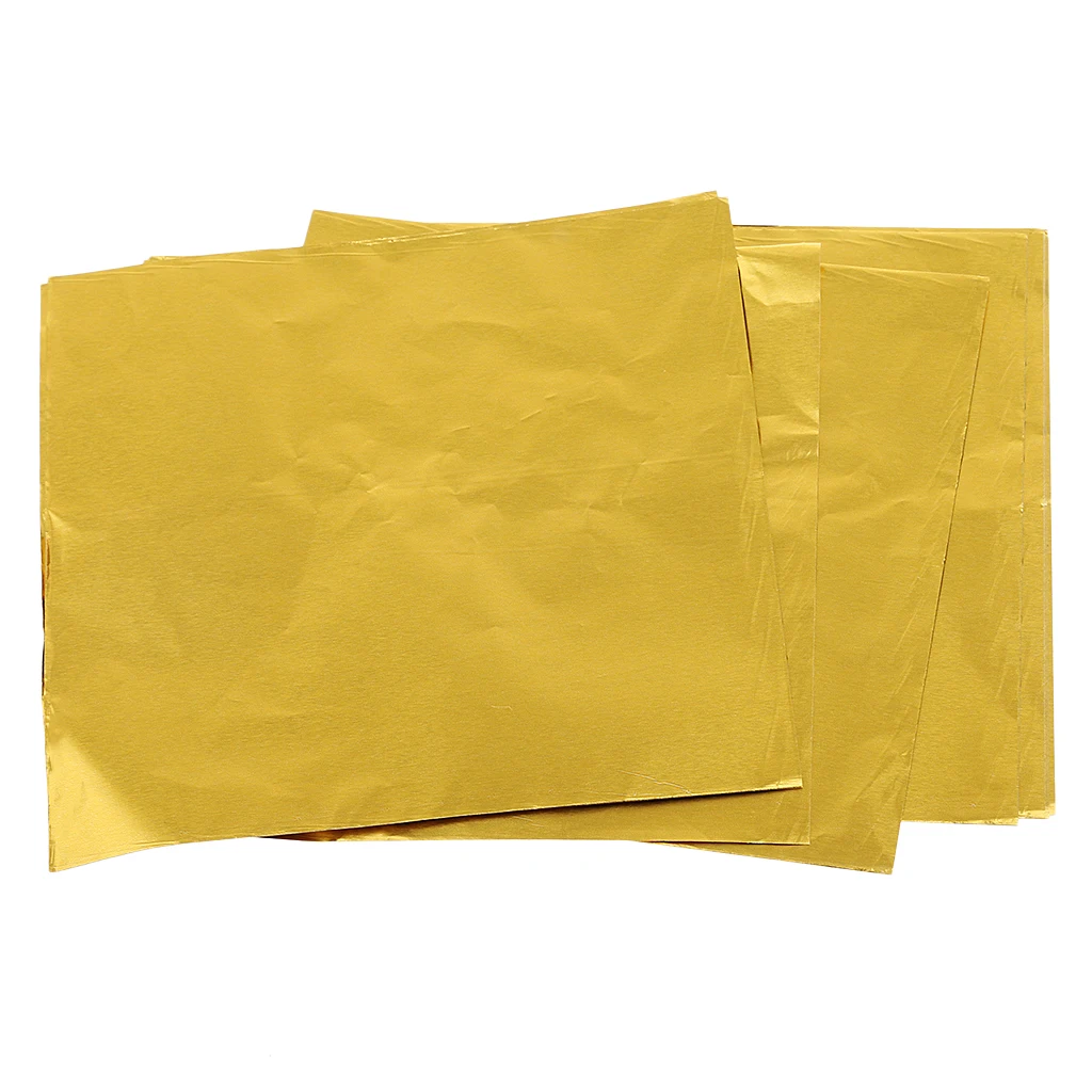 100Pcs Chocolate Candy Wrappers Aluminium Foil Paper Wrapping Papers Square Sweets Lolly Paper