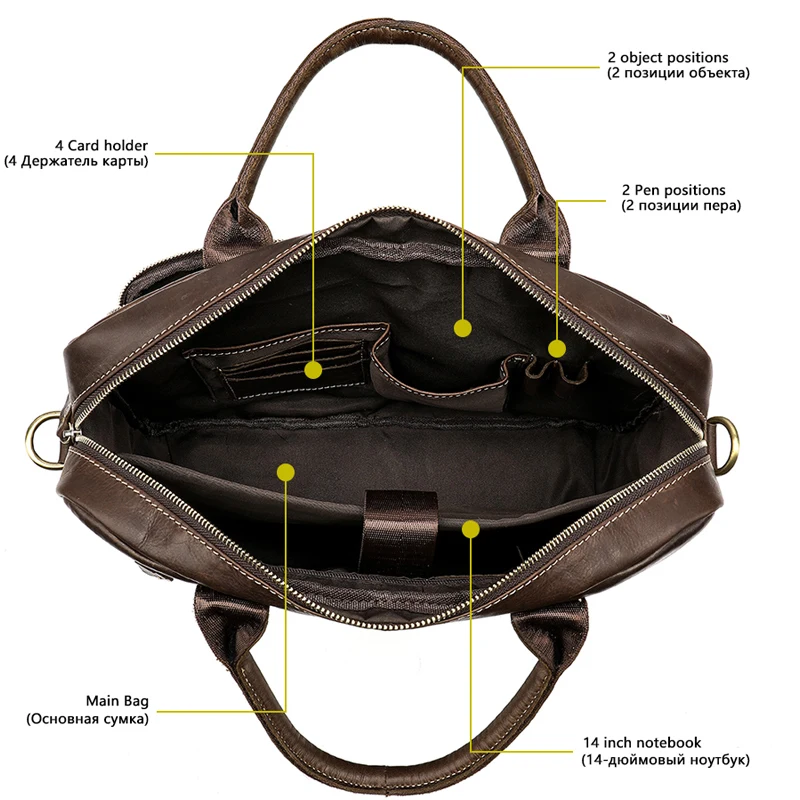 WESTAL Men's Briefcase bag men's Genuine Leather bags male man 14inch business Laptop bag for men briefcases leather bags 8503 WESTAL Men's Briefcase bag men's Genuine Leather bags male man 14inch business Laptop bag for men briefcases leather bags 8503