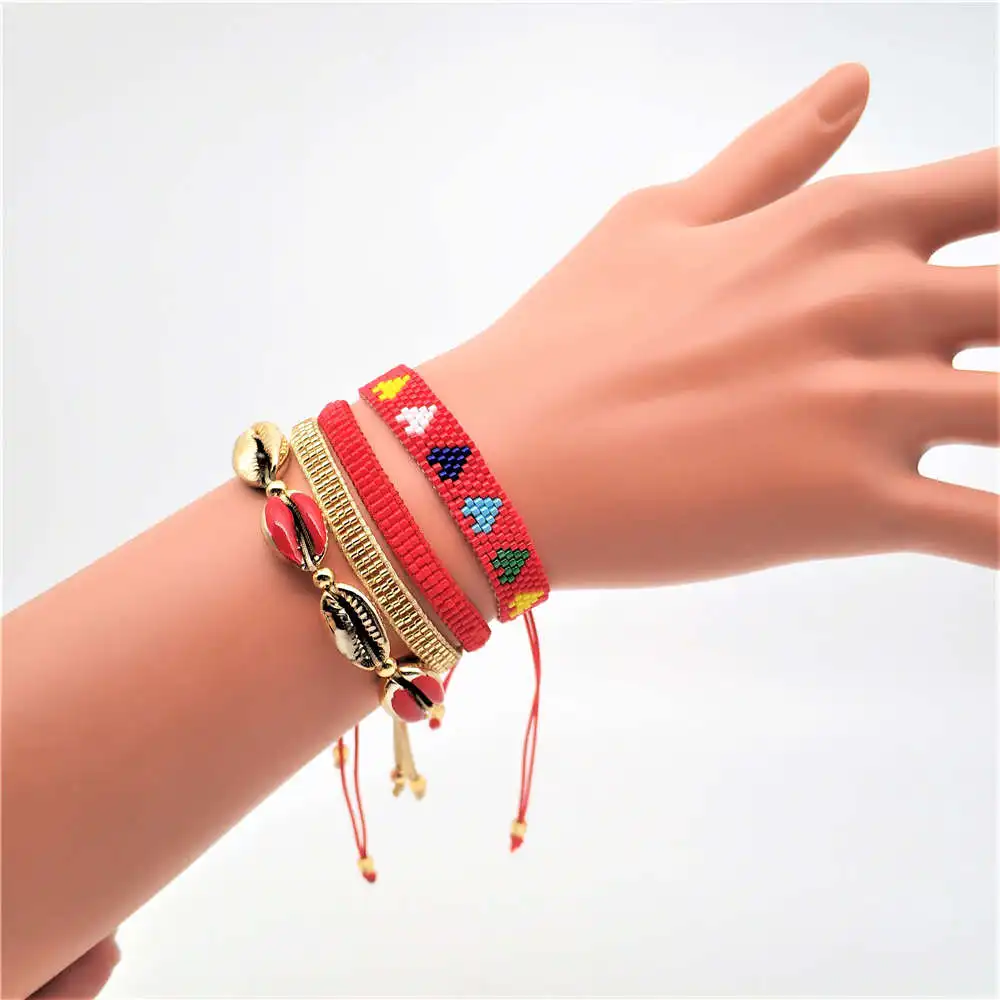 

Go2boho Heart Bracelets Women MIYUKI Bracelet Bohemian Pulseras Mujer 2019 Natural Shell Summer Beach Jewelry Handmade Bileklik