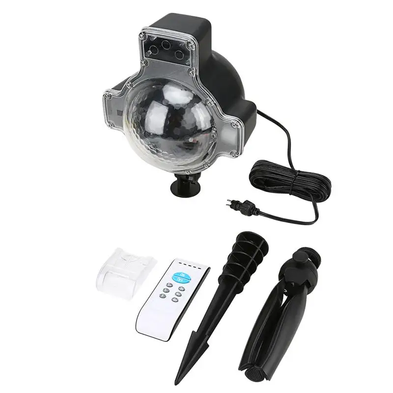 

1 Pc LED Snow Projector Light Waterproof Rotatable Light With Wireless Remote Control For Christmas Birthday Halloween
