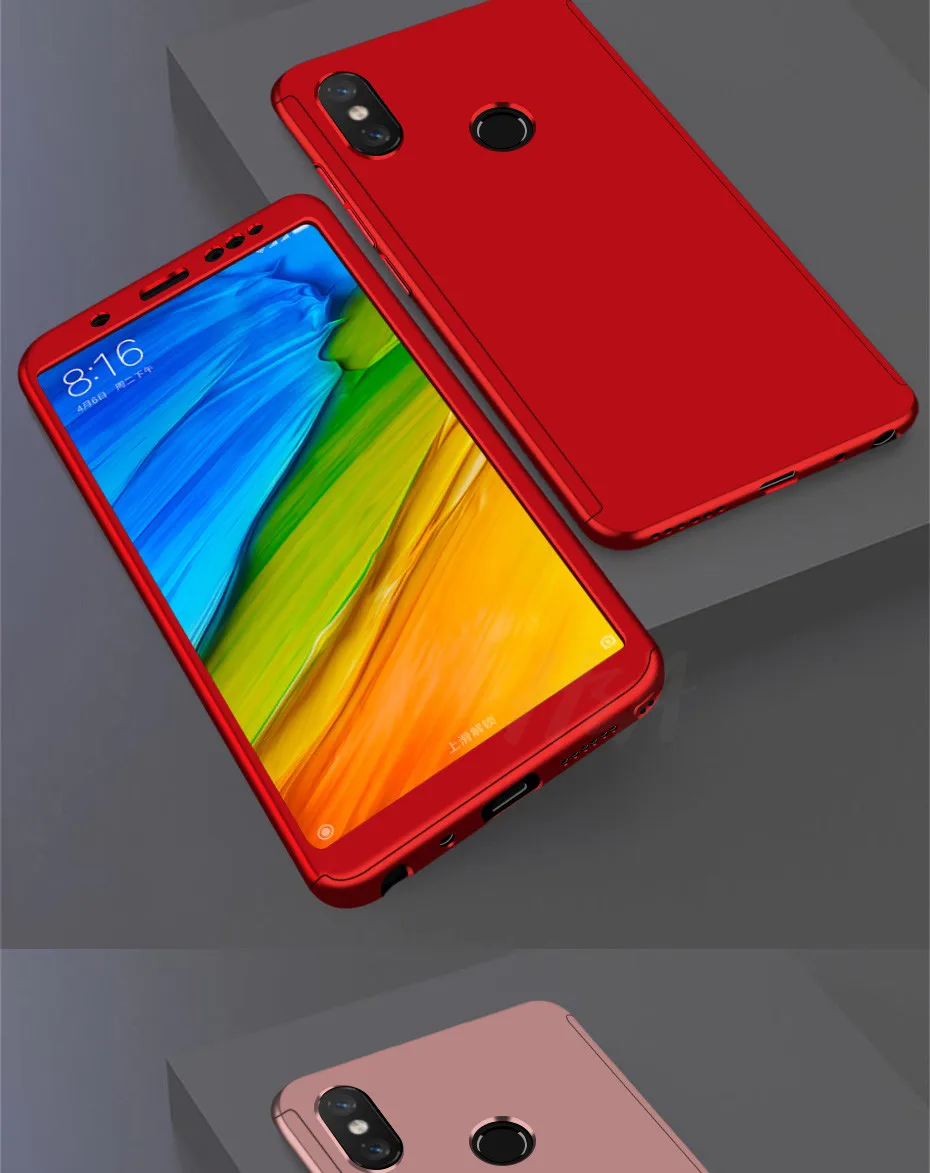 Luxury 360 Full Protective Case For Xiaomi Redmi Note 6 5A 5 Pro Phone Case Glass For Redmi S2 6A 6 Pro 5 Plus 5A Case Glass