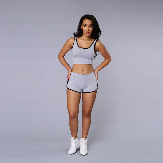 2Pcs/set Summer Fitness Vest Shorts Sports Suit For Yoga Runing Training Exercise Jogging Sportswear Sweatshirts Tracksuit