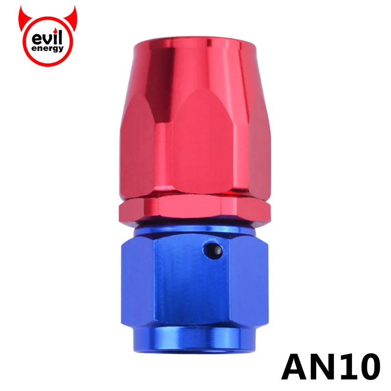 evil energy AN10 0 Degree Swivel Adapter Straight Hose End Aluminium Fittings Hose End Oil Fuel Reusable Fitting AN Hose End