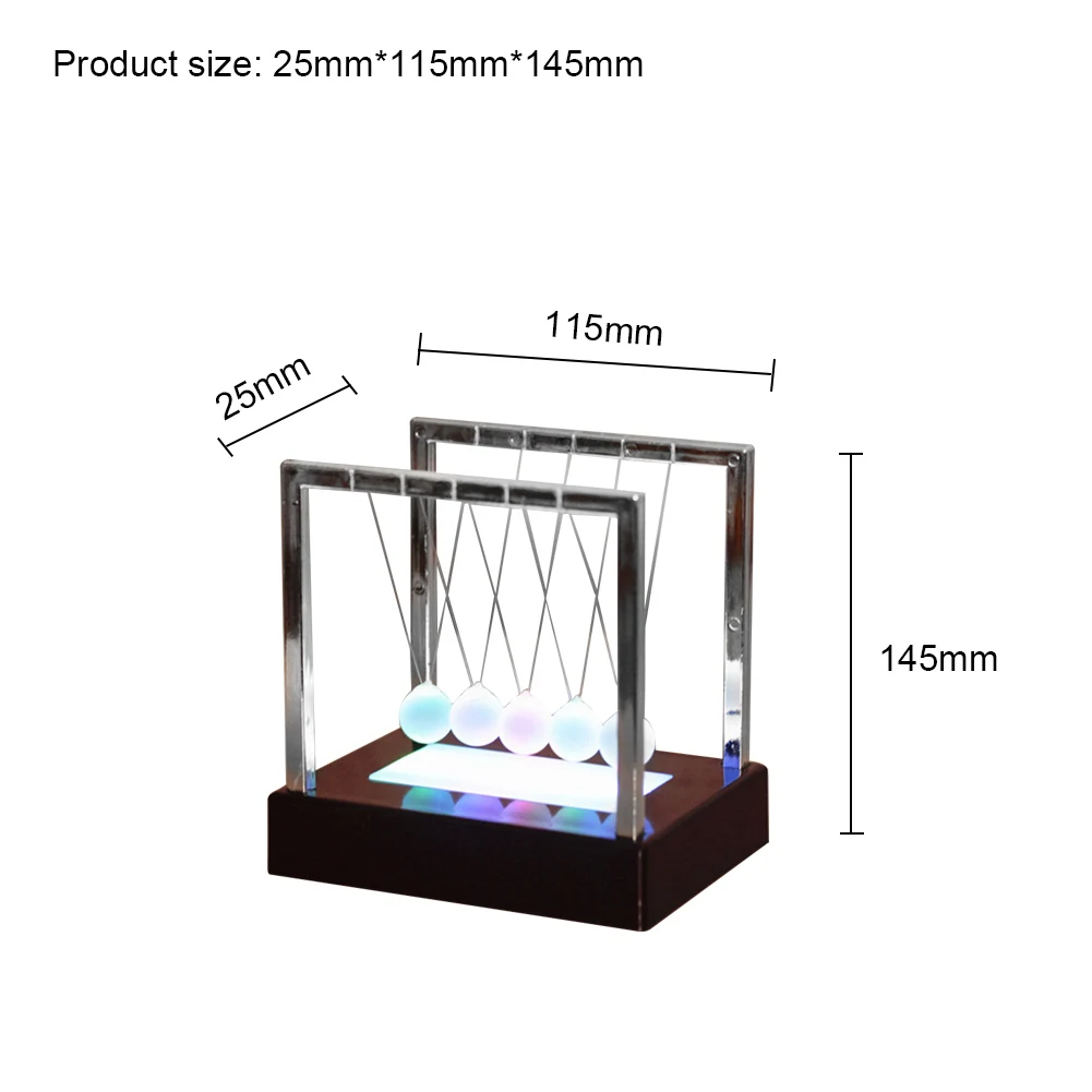 Светодиодный светильник Newton, качели, шары, украшения, баланс, бассейн, сохранение физической энергии, модель, металл, ремесло, декор для гостиной, подарок, игрушки