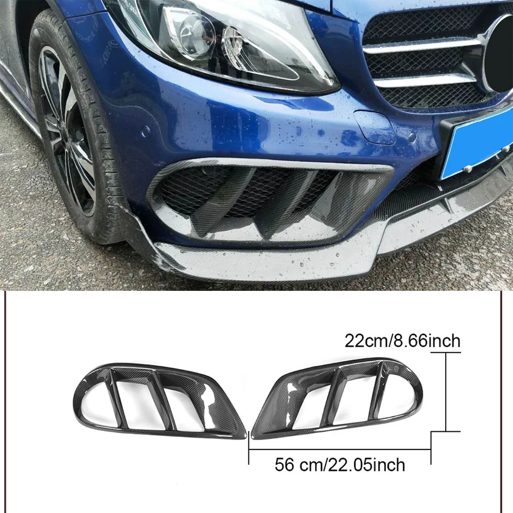 Сетчатый гриль W205 из углеродного волокна/FRP для вентиляционных отверстий Mercedes Benz