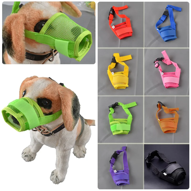 Dog Muzzle For Pet Dog Mask Mesh Mouth Muzzle Prevent Bark Bite Mesh Nylon Safety Supply for Medium Pet Stop Chew 30