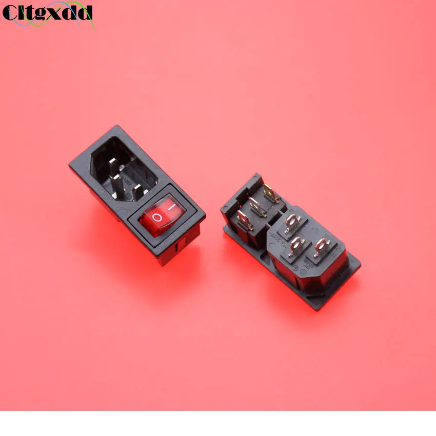Cltgxdd 1 шт. 15 А 250 В IEC 320 C14 розетка входного отверстия с переключателем