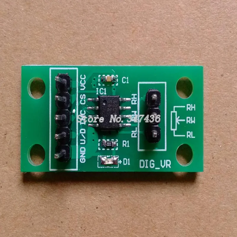 X9C103S digital potentiometer module, single 10K/50K data feedmodule