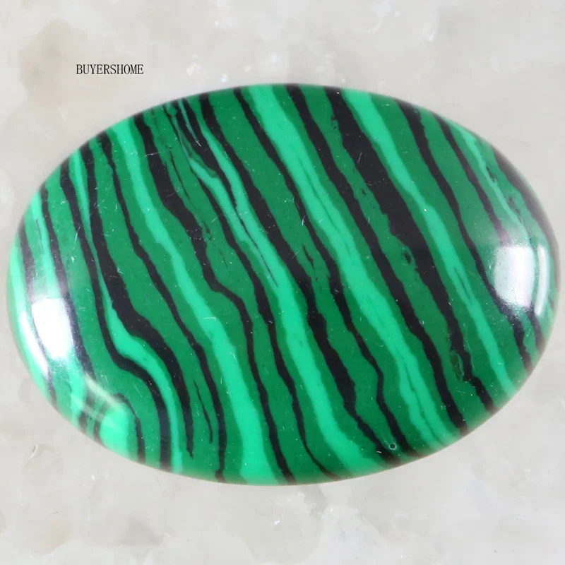 18x25 мм овальный кабошон натуральный камень бусины Кристалл оникс опал Lapis 5 шт. для изготовления ювелирных изделий ожерелье кулон браслет серьги - Цвет: Green Malachite