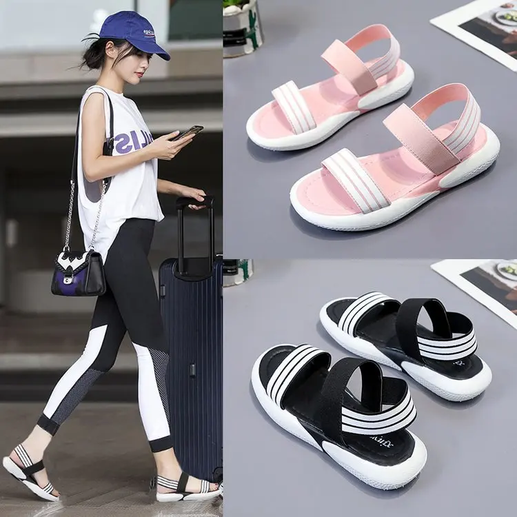 

Fashion Women Sandals For 2019 Breathable Comfort Shopping Ladies Walking Shoes Summer Platform Black Sandal Shoes