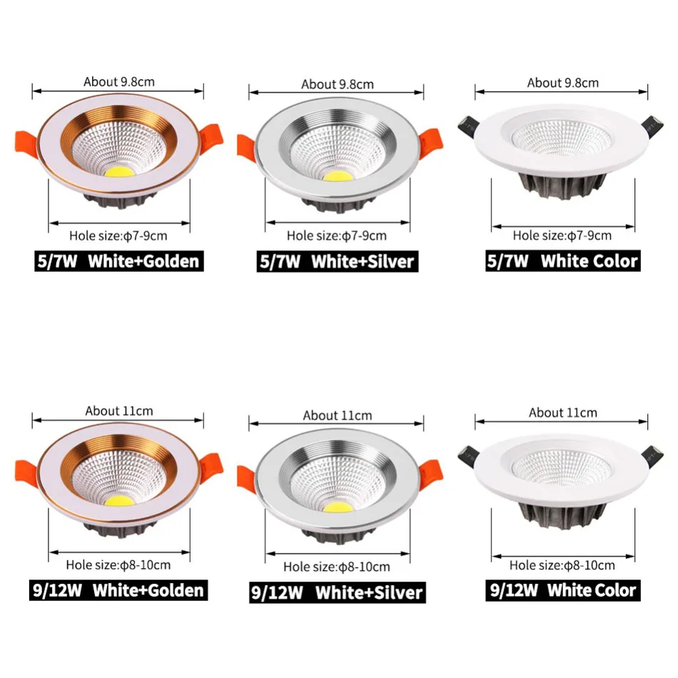 LED-Downlight-COB-Dimmable-3W-5W-7W-9W-12W-Round-Recessed-Lamp-220V-240V-110V-Led