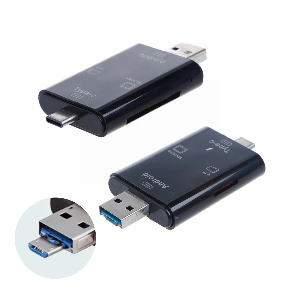 Ouhaobin картридеры многофункциональный считыватель карт SD карта Micro USB 3,1 Тип type-C USB 2,0 Micro 3 in1 адаптер td1229 челнока