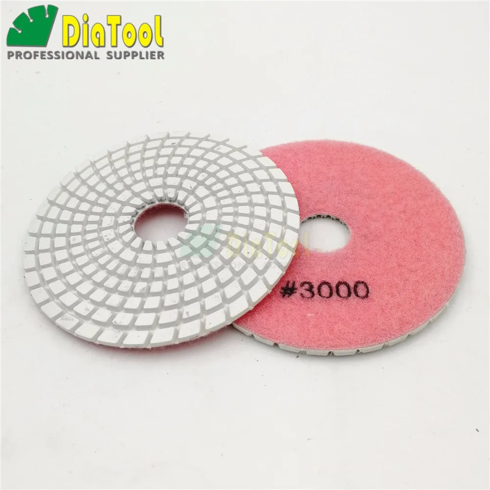 DIATOOL 6pk "#3000 каменная подушка для мокрой полировки алмазные гибкие полировальники для каменная керамическая плитка белая связь без цветного выцветания
