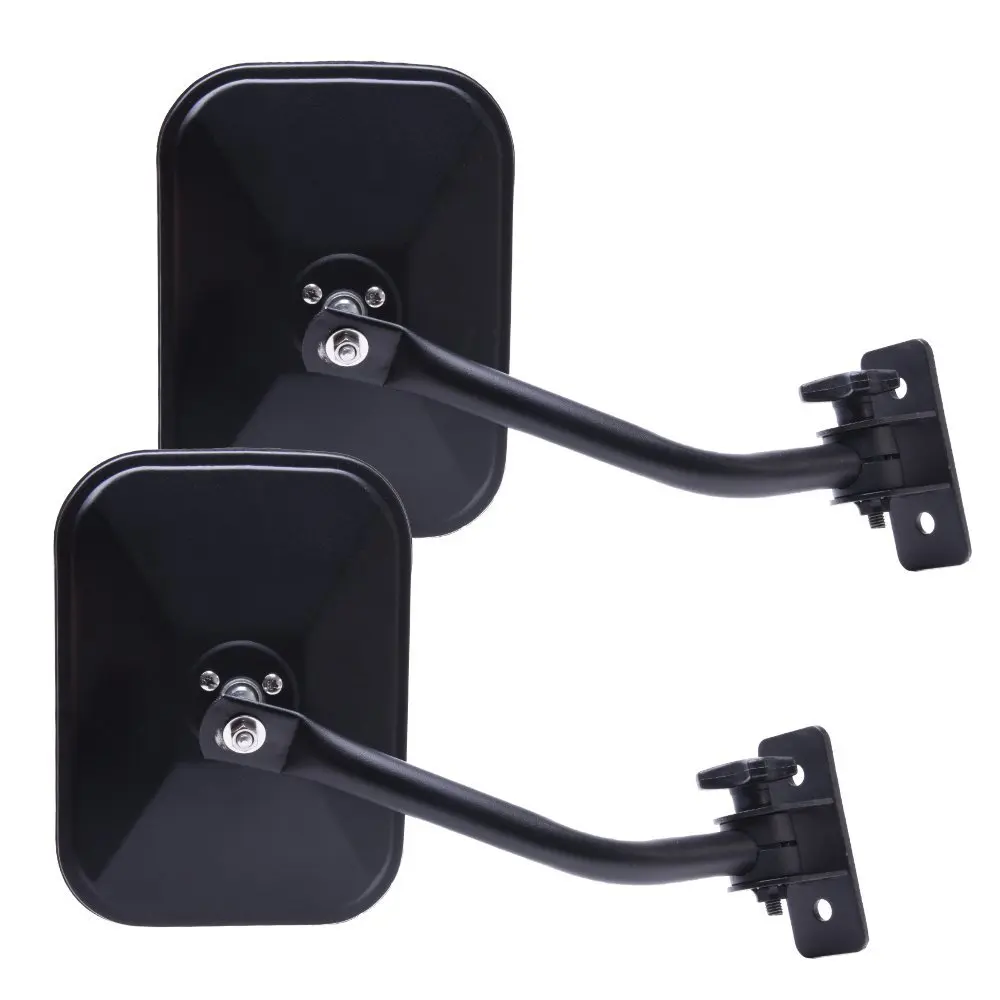 

4x4 Safari Mirrors For Jeep Wrangler Pair Rectangular Mirrors fit for 1997- 2017 Jeep Wrangler CJ Mirrors For Jeep Accessories