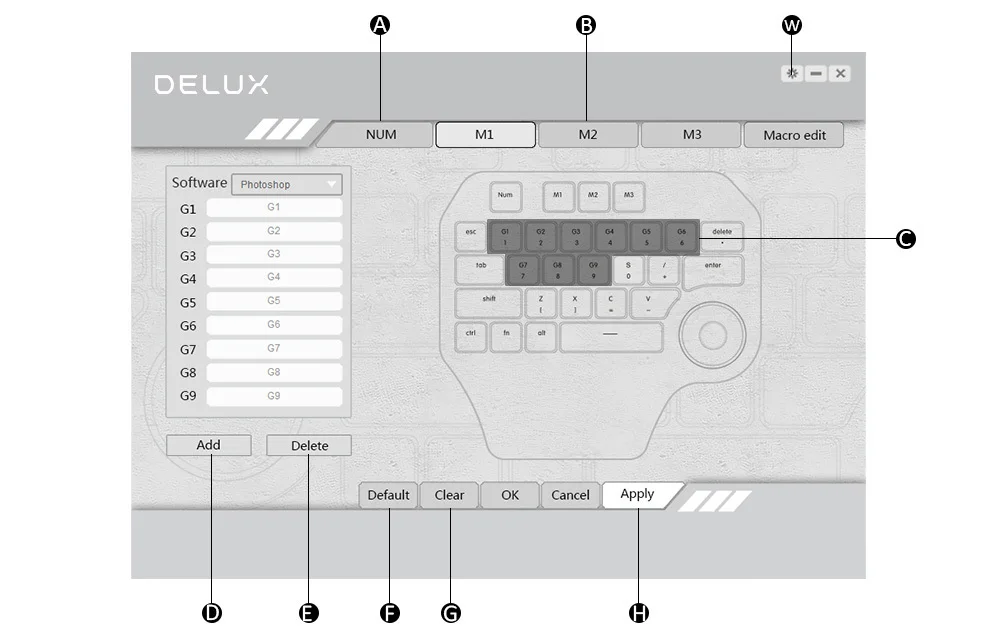 Delux Проводная T11 дизайнерская Одноручная клавиатура+ циферблат+ беспроводной Bluetooth двойной режим Вертикальная мышь комбо для инженера ПК