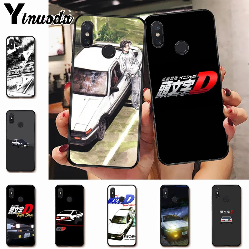 

Ynuoda INITIAL D Adorable Colored Drawing Phone Accessories Case for xiaomi mi 8se 6 note2 note3 redmi 5 plus note5 cover